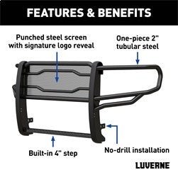 Luverne 321805 LUVERNE 321805 Prowler Max Black Steel Truck Grille Guard; Compatible with Selec for Select Ram