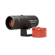 Load image into Gallery viewer, AutoMeter 3240 WARNING LIGHT, BLACK PRO-LITE, INCL. RED LENS &amp; NIGHT COVER