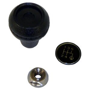 Crown Automotive Jeep Replacement 3241073K Transmission Shift Knob Kit for Jeep 82-86 CJs, XJ, SJ, J-Series, w/ T5 Trans. for Select Jeep CJ5, Jeep CJ7, Jeep Cherokee, Jeep J10, Jeep J20, Jeep Scrambler, Jeep Wagoneer