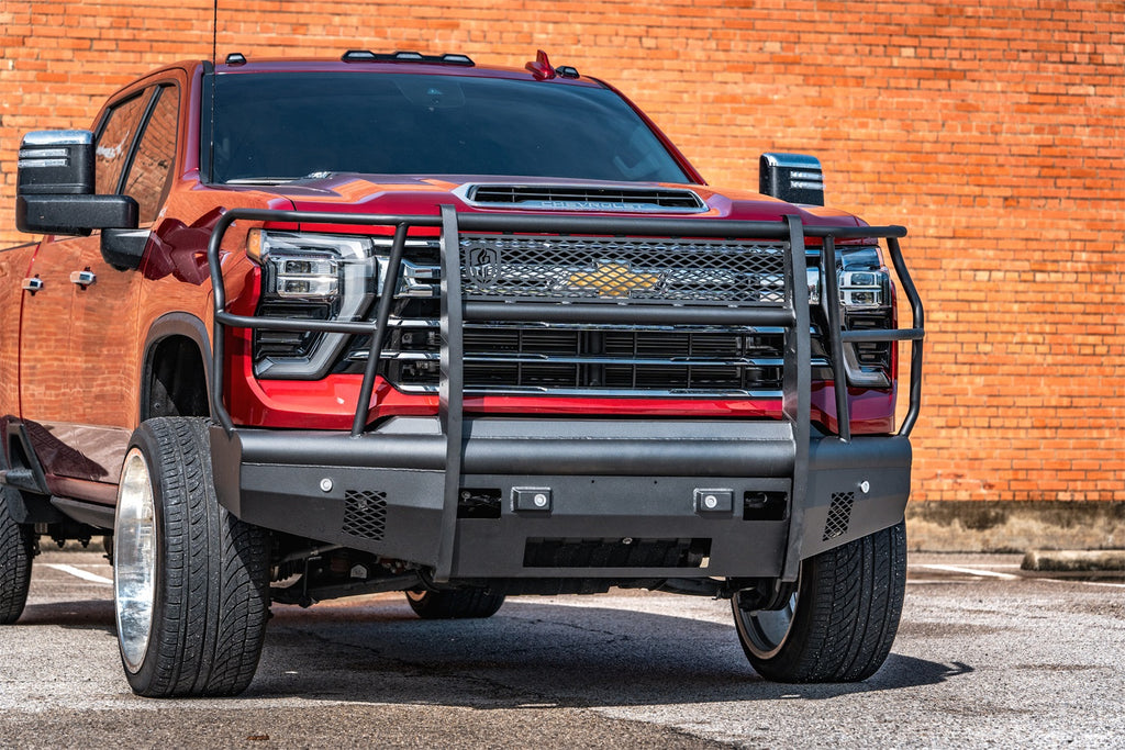 Road Armor 3242VF6B Vaquero Non-Winch Front Bumper for Select Chevrolet Silverado HD, Chevrolet Silverado HD
