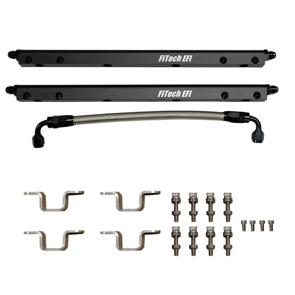 FiTech Fuel Injection 32454-1 SBF Go Port Fuel Rail Set