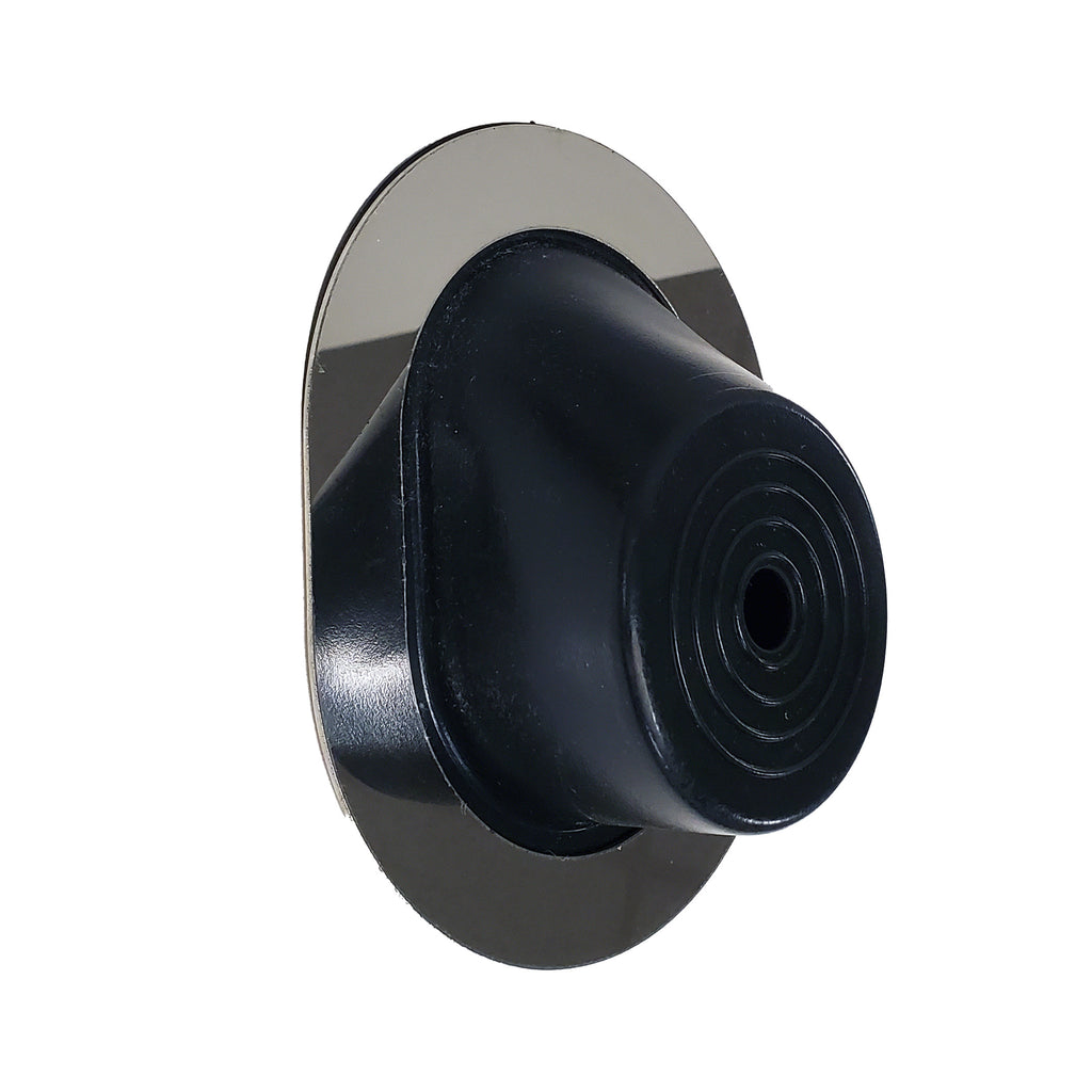 Borgeson 32561915-1 Universal steering column boot with oval stainless steel bezel and hardware.