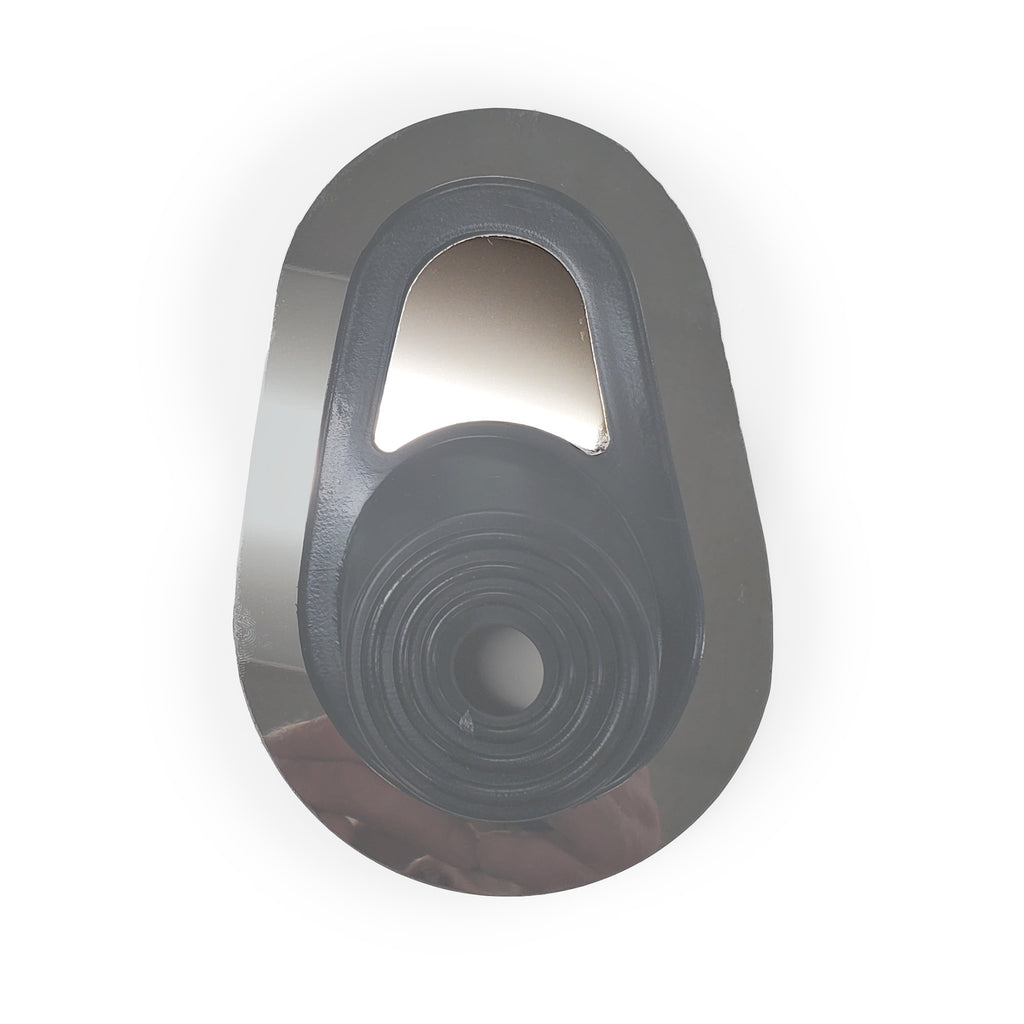 Borgeson 32561918-3 Polished stainless steel decorative insert for teardrop style boot.
