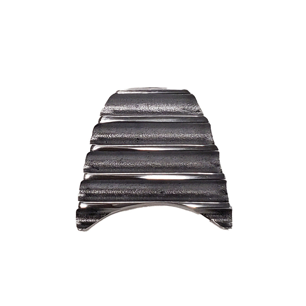 Borgeson 32561918-5 Finned aluminum style decorative insert for teardrop style boot polished finish.