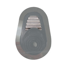 Load image into Gallery viewer, Borgeson 32561918-5 Finned aluminum style decorative insert for teardrop style boot polished finish.