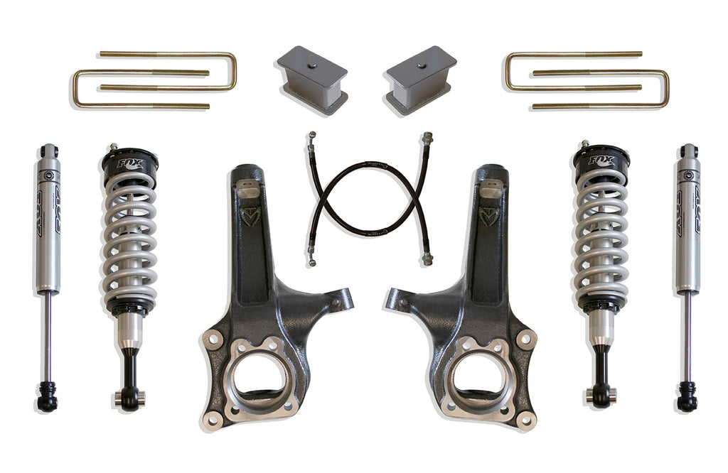 15-18-Chevrolet-Colorado-2Wd-6.5In3In-Maxpro-Elite-Spindle-Lift-Kit-WFox-Shocks