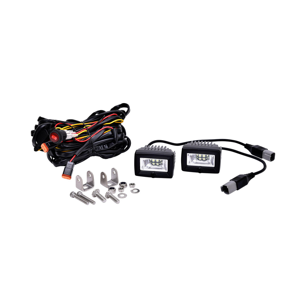 KC HiLiTES 328 KC C-Series C2 2in LED Area Flood 2-Light System Universal
