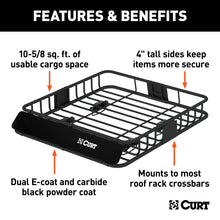 Load image into Gallery viewer, CURT 18115 CURT 18115 Universal 42 x 37-Inch Black Steel Roof Rack Rooftop Cargo Carrier - Truck Part Superstore