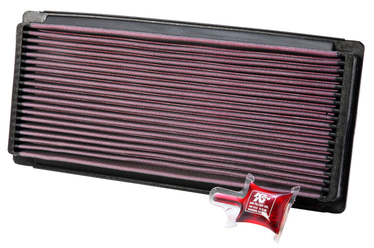 K&N 33-2023 Replacement Air Filter for Select Ford Bronco, Ford E-150 Econoline, Ford E-150 Econoline Club Wagon, Ford E-250 Econoline, Ford E-250 Econoline Club Wagon, Ford E-350 Econoline, Ford E-350 Econoline Club Wagon, Ford F-150, Ford F-250, Ford