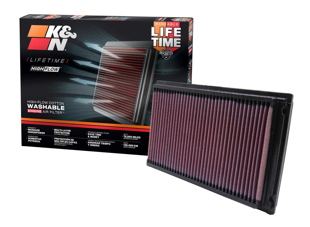K&N 33-2031-2 Replacement Air Filter for Select INFINITI FX35, INFINITI G20, INFINITI G35, INFINITI I30, INFINITI I35, INFINITI J30, INFINITI JX35, INFINITI M30, INFINITI Q45, INFINITI QX4, INFINITI QX60, Nissan 200SX, Nissan 240SX, Nissan 300ZX, Nissan