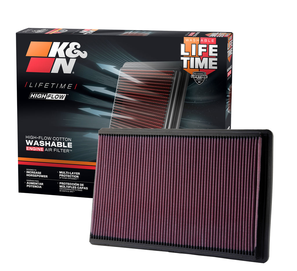 K&N 33-2035 Replacement Air Filter for Select Chevrolet Corvette, Pontiac Firebird