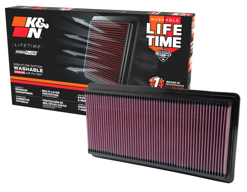 K&N 33-2111 Replacement Air Filter for Select Chevrolet Corvette, Chevrolet Express 1500, Chevrolet Express 2500, Chevrolet Express 3500, Chevrolet P30, GMC P3500, GMC Savana 1500, GMC Savana 2500, GMC Savana