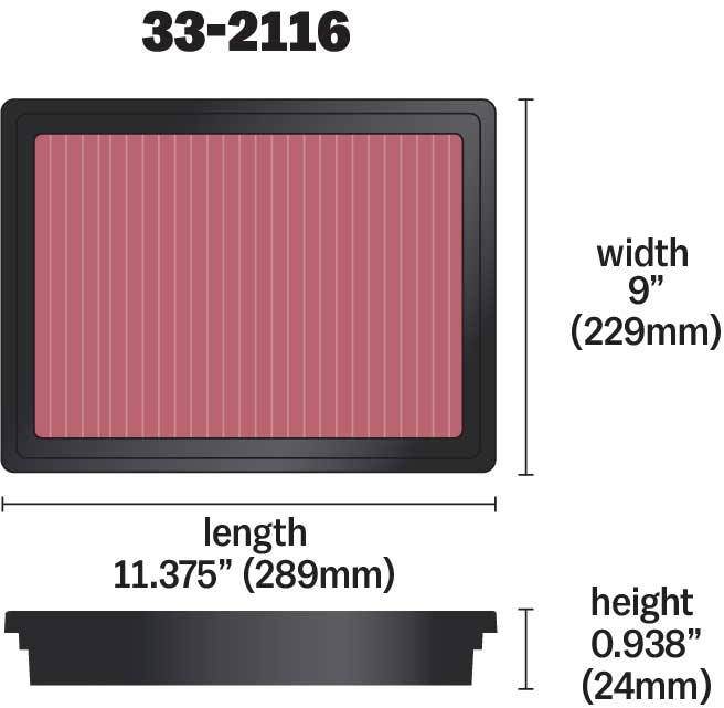 K&N 33-2116 Replacement Air Filter