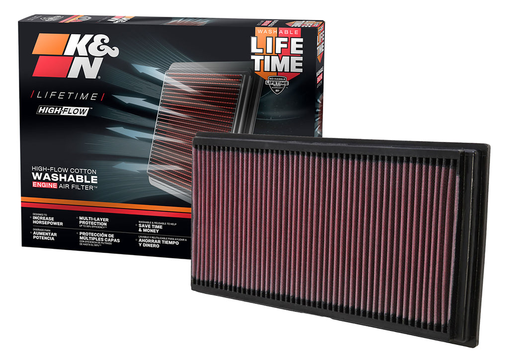 K&N 33-2128 Replacement Air Filter for Select Audi A3, Audi S3, Audi TT, Audi TT Quattro, Seat Leon, Seat Toledo, Volkswagen Beetle, Volkswagen Beetle Cabrio, Volkswagen Bora, Volkswagen Clasico, Volkswagen Golf, Volkswagen Golf City, Volkswagen Jetta,