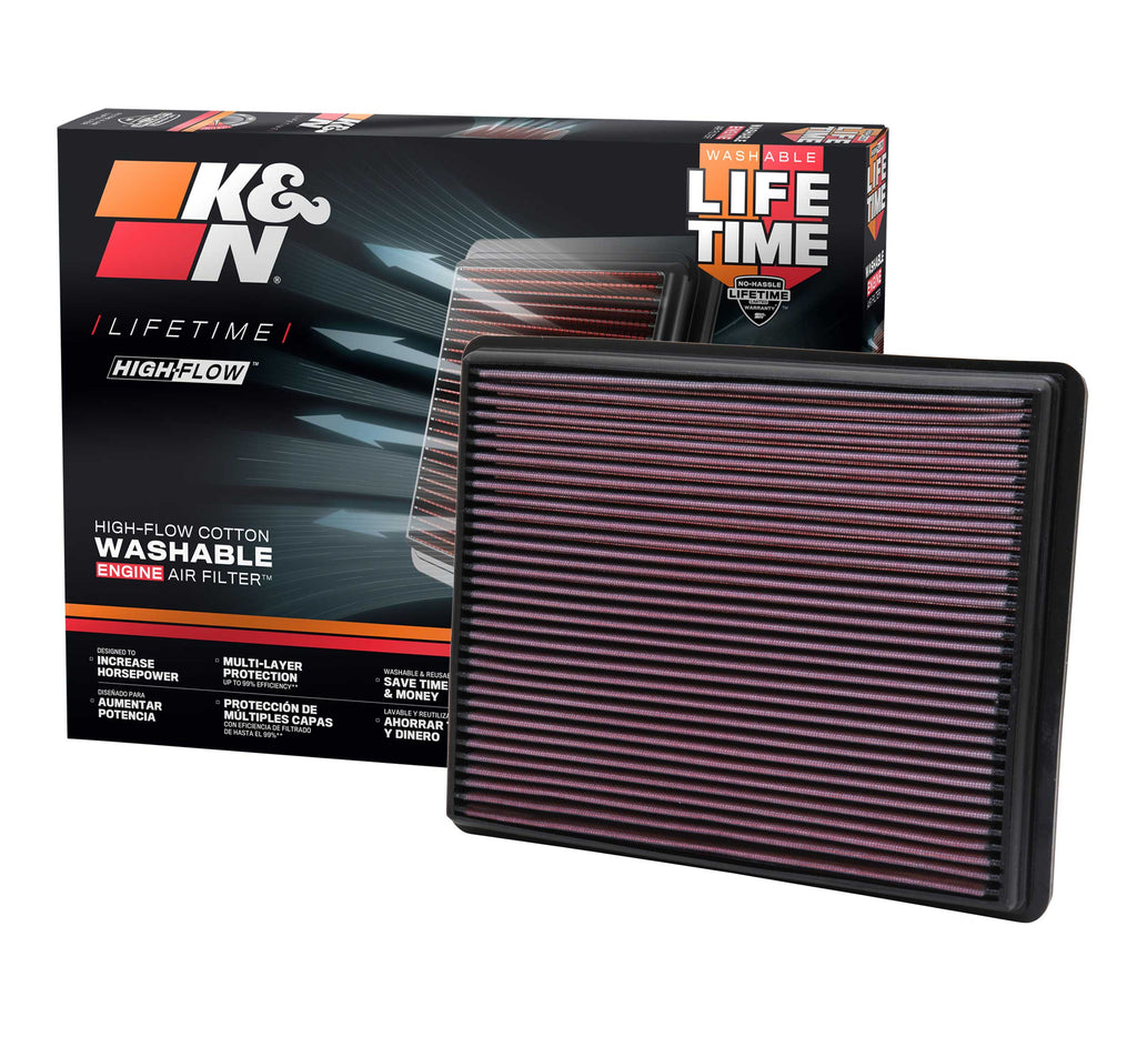 K&N 33-2129 Replacement Air Filter for Select Cadillac Escalade, Chevrolet Avalanche, Chevrolet Avalanche 1500, Chevrolet Cheyenne, Chevrolet Silverado 1500, Chevrolet Silverado Classic, Chevrolet Silverado LD, Chevrolet Silverado 2500, Chevrolet