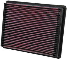 Load image into Gallery viewer, K&amp;N 33-2135 Replacement Air Filter for Select Cadillac Escalade, Cadillac Escalade ESV, Cadillac Escalade EXT, Chevrolet Avalanche, Chevrolet Avalanche 2500, Chevrolet C3500HD, Chevrolet Silverado 1500, Chevrolet Silverado Classic, Chevrolet Silverado