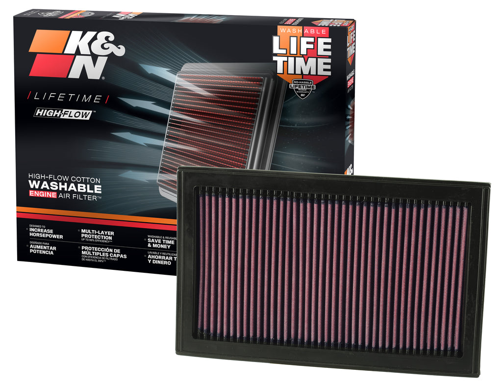 K&N 33-2207 Replacement Air Filter for Select Ford Explorer, Lincoln Aviator, Mercury Mountaineer