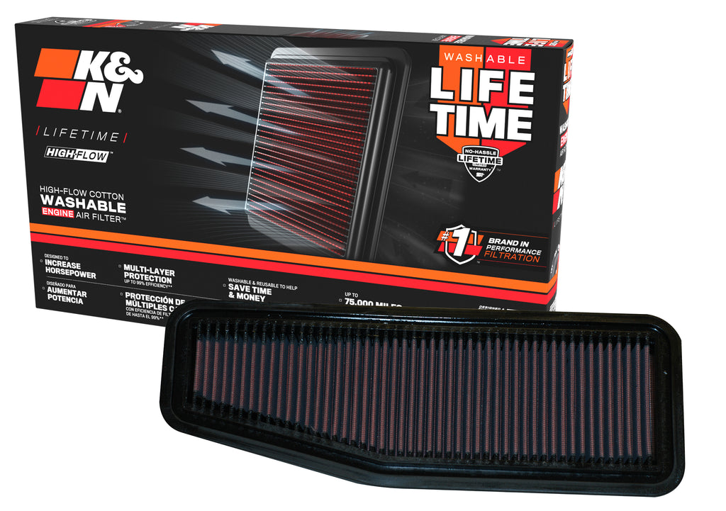 K&N 33-2216 Replacement Air Filter for Select Toyota RAV4