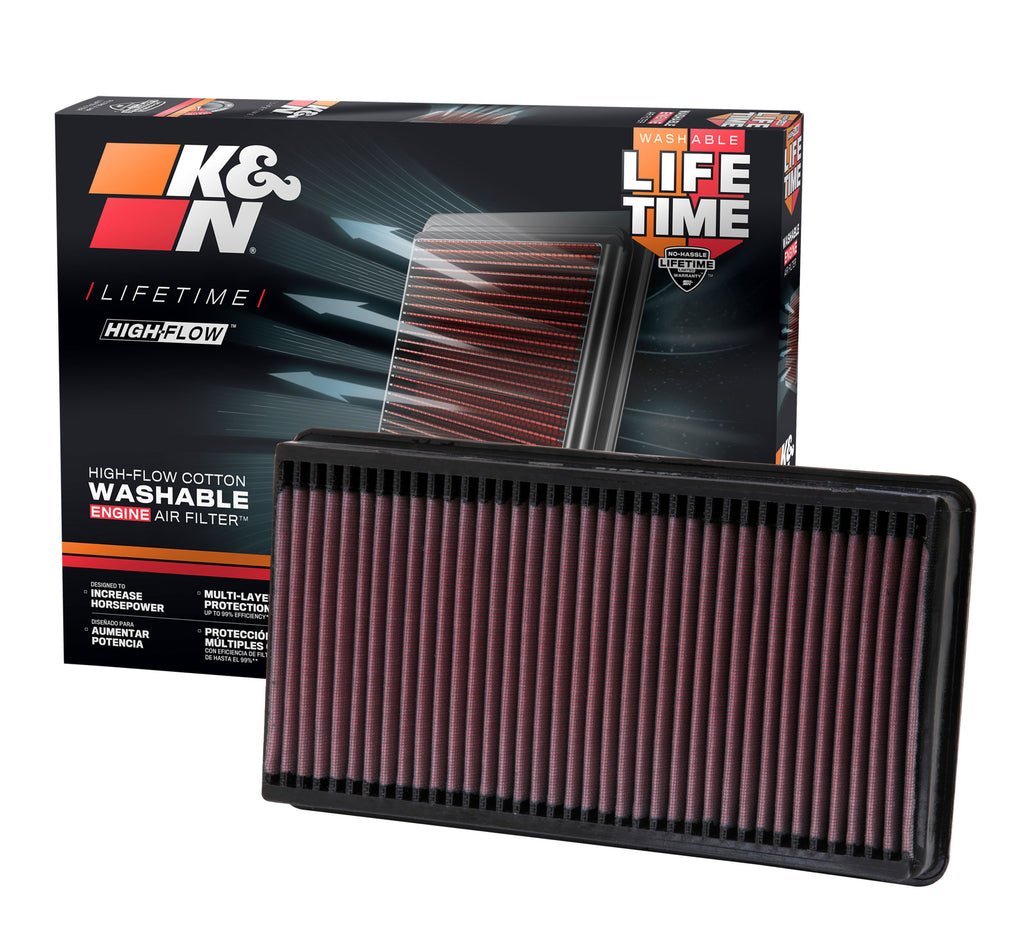 K&N 33-2248 Replacement Air Filter for Select Ford Excursion, Ford F-250 Super Duty, Ford F-350 Super Duty, Ford F-450 Super Duty, Ford F-550 Super Duty