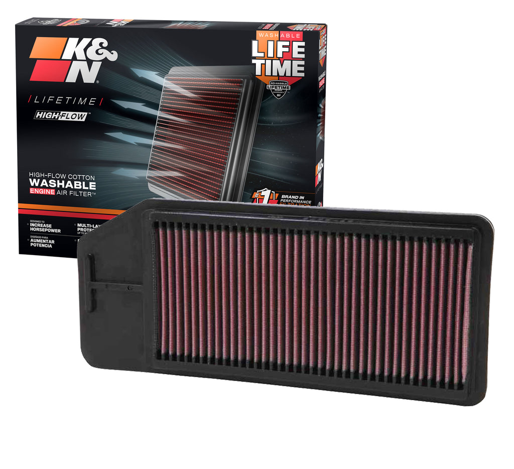 K&N 33-2276 Replacement Air Filter for Select Acura TSX, Honda Accord