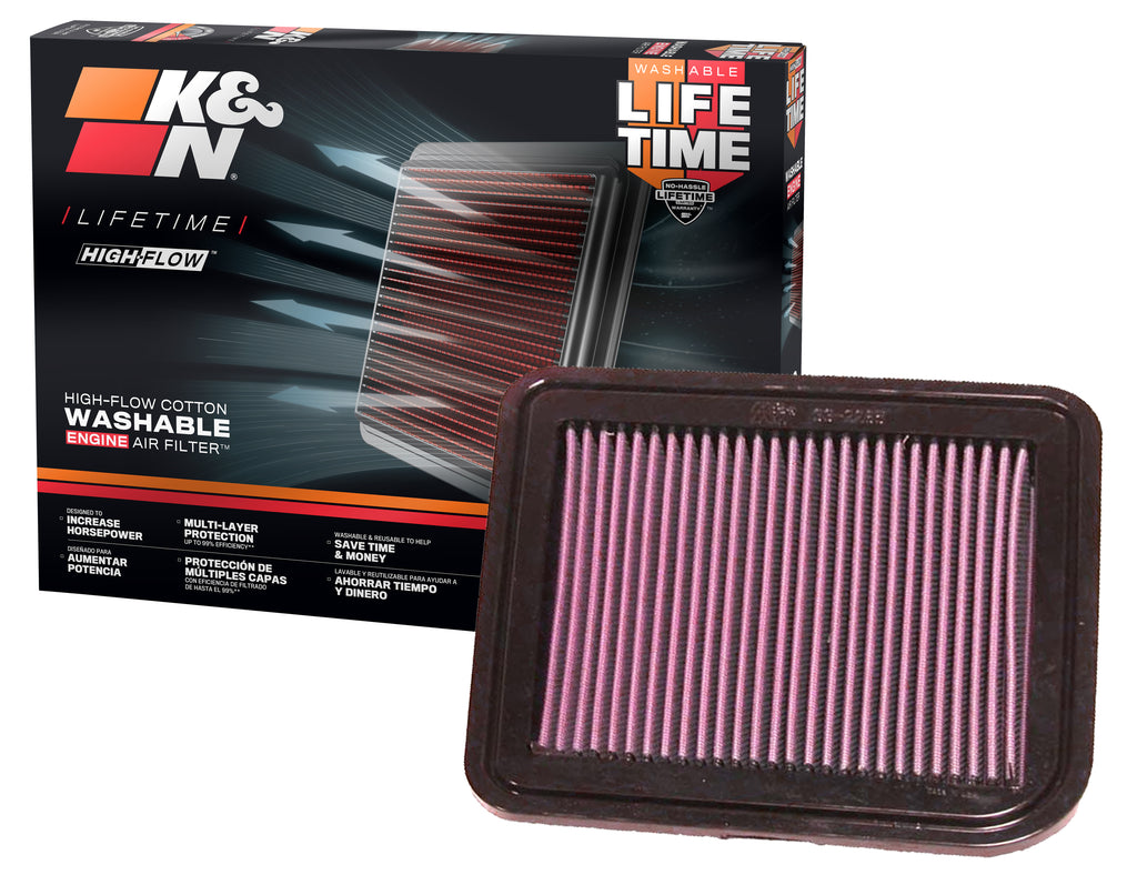 K&N 33-2285 Replacement Air Filter for Select Mitsubishi Eclipse, Mitsubishi Endeavor, Mitsubishi Galant