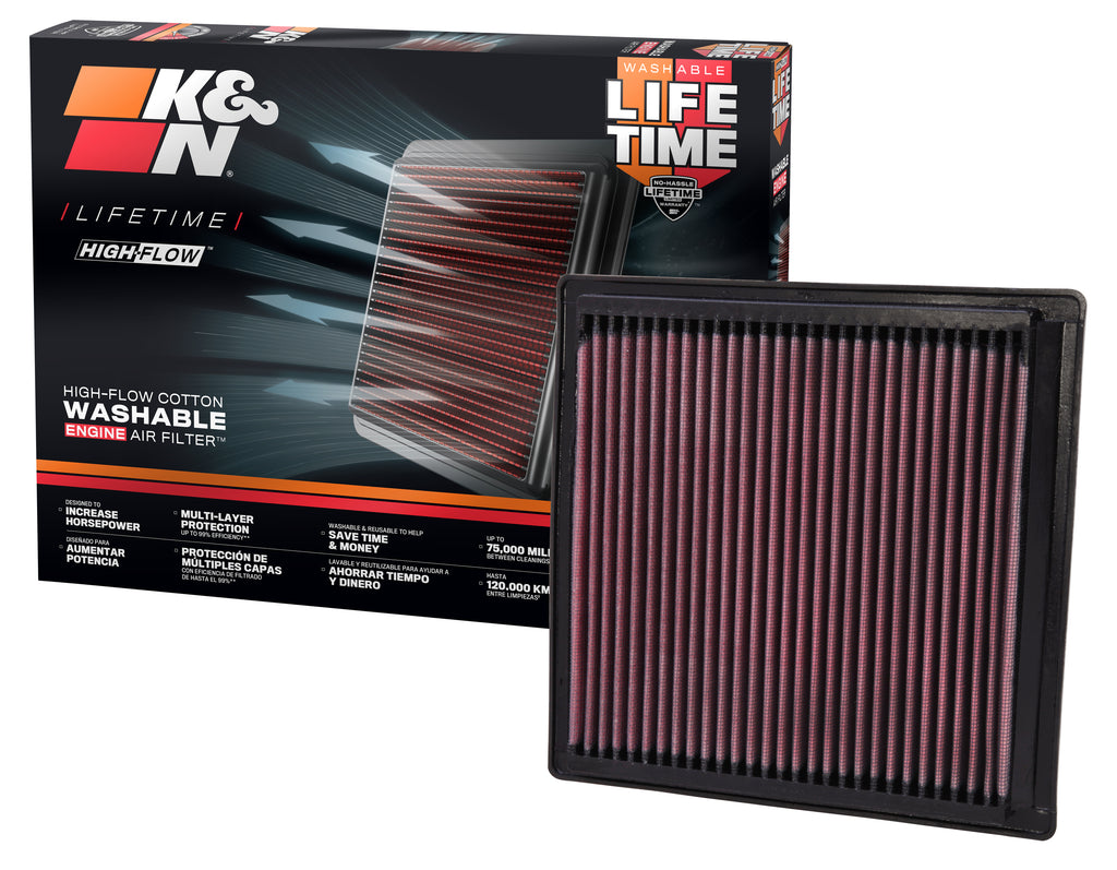 K&N 33-2288 Replacement Air Filter for Select Chrysler Aspen, Dodge Durango