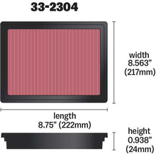 Load image into Gallery viewer, K&amp;N 33-2304 Replacement Air Filter for Select Subaru B9 Tribeca, Subaru Crosstrek, Subaru Forester, Subaru Impreza, Subaru Legacy, Subaru Outback, Subaru Tribeca, Subaru WRX, Subaru WRX STI, Subaru XV, Subaru XV Crosstrek