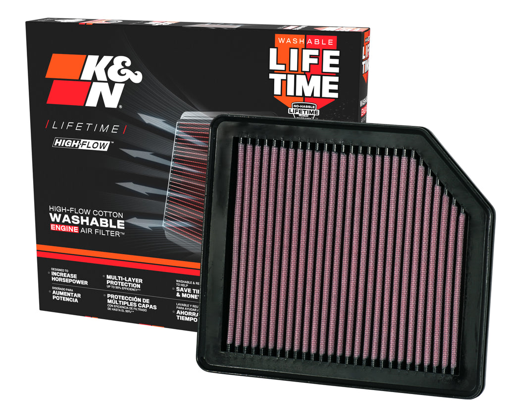 K&N 33-2342 Replacement Air Filter for Select Honda Civic
