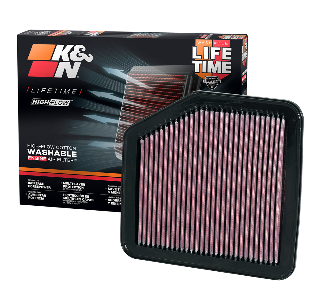 K&N 33-2345 Replacement Air Filter for Select Lexus GS350, Lexus GS430, Lexus IS250, Lexus IS350