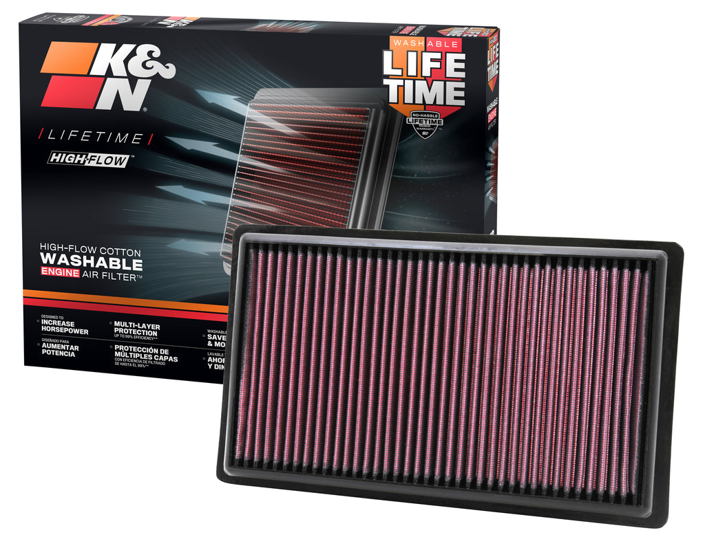 K&N 33-2366 Replacement Air Filter for Select Ford Explorer, Ford Explorer Sport Trac, Mercury Mountaineer