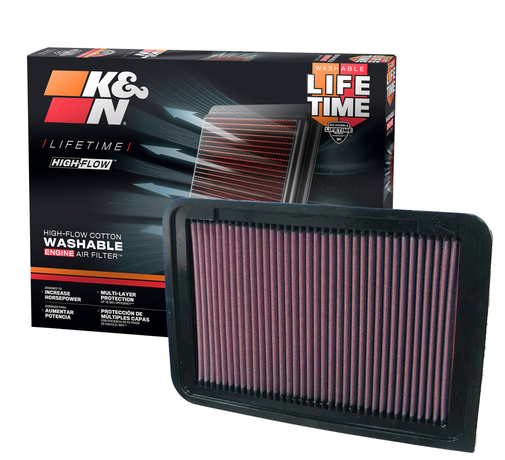 K&N 33-2370 Replacement Air Filter for Select Toyota Camry, Toyota Venza