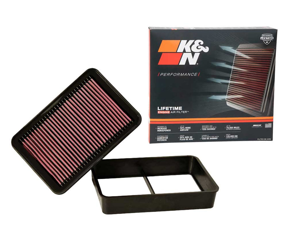 K&N 33-2392 Replacement Air Filter for Select Mitsubishi Lancer, Mitsubishi Outlander, Mitsubishi Outlander Sport