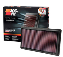 Load image into Gallery viewer, K&amp;N 33-2395 Replacement Air Filter for Select Ford Edge, Ford Explorer, Ford Flex, Ford Fusion, Ford Police Interceptor Sedan, Ford Police Interceptor Utility, Ford Special Service Police Sedan, Ford Taurus, Ford Taurus X, Lincoln Aviator, Lincoln MKS,