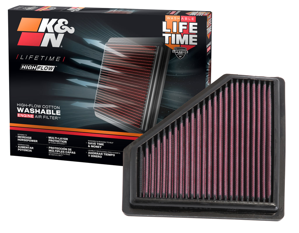 K&N 33-2401 Replacement Air Filter for Select Ford Focus