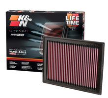 Load image into Gallery viewer, K&amp;N 33-2409 Replacement Air Filter for Select INFINITI FX35, INFINITI FX37, INFINITI FX50, INFINITI M56, INFINITI Q50, INFINITI Q60, INFINITI Q70, INFINITI Q70L, INFINITI QX70, Nissan Juke, Nissan Rogue, Nissan Rogue Select, Nissan Sentra, Nissan Tsuru,
