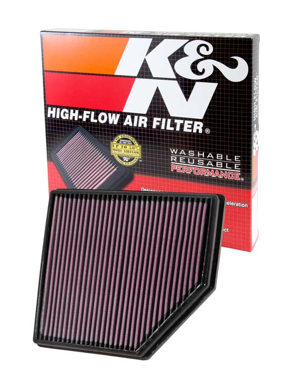 K&N 33-2418 Replacement Air Filter for Select Volvo S60, Volvo S80, Volvo V60, Volvo V70, Volvo XC60, Volvo XC70