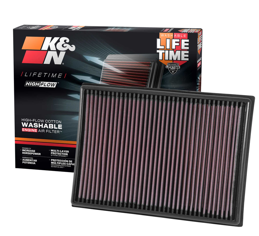 K&N 33-2438 Replacement Air Filter for Select Lexus GX460, Toyota 4Runner, Toyota FJ Cruiser
