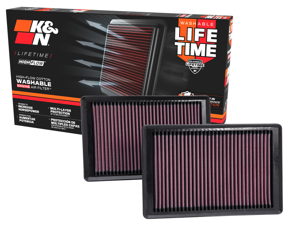K&N 33-2445 Replacement Air Filter for Select Jaguar XK, Jaguar XKR, Jaguar XKR-S