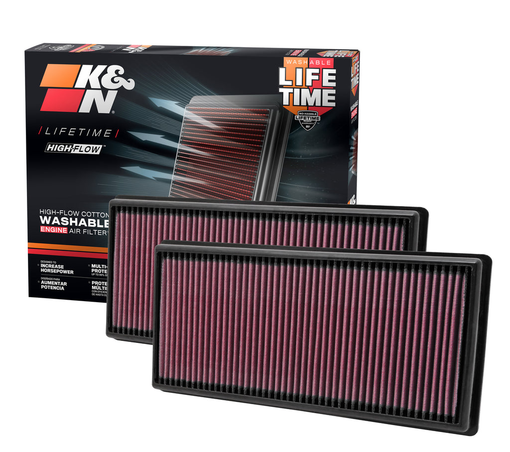 K&N 33-2446 Replacement Air Filter for Select Land Rover Defender 110, Land Rover Defender 130, Land Rover Defender 90, Land Rover Discovery, Land Rover LR4, Land Rover Range Rover, Land Rover Range Rover Sport