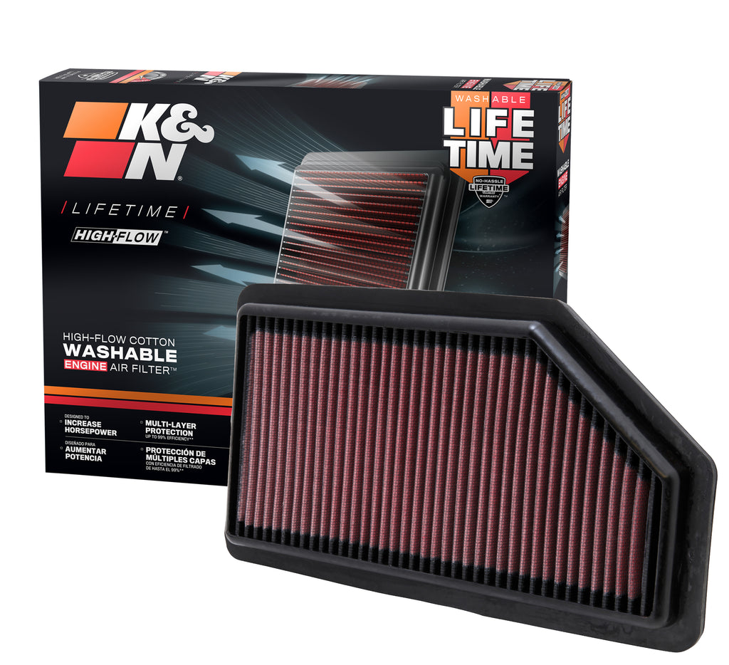 K&N 33-2461 Replacement Air Filter for Select Honda Odyssey