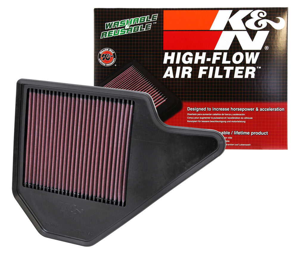 K&N 33-2462 Replacement Air Filter for Select Chrysler Town & Country, Dodge Grand Caravan, Ram C/V, Volkswagen Routan