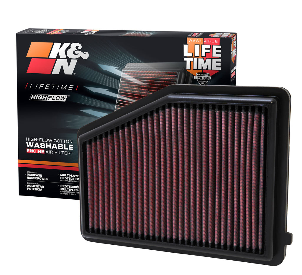 K&N 33-2468 Replacement Air Filter for Select Acura ILX, Honda Civic