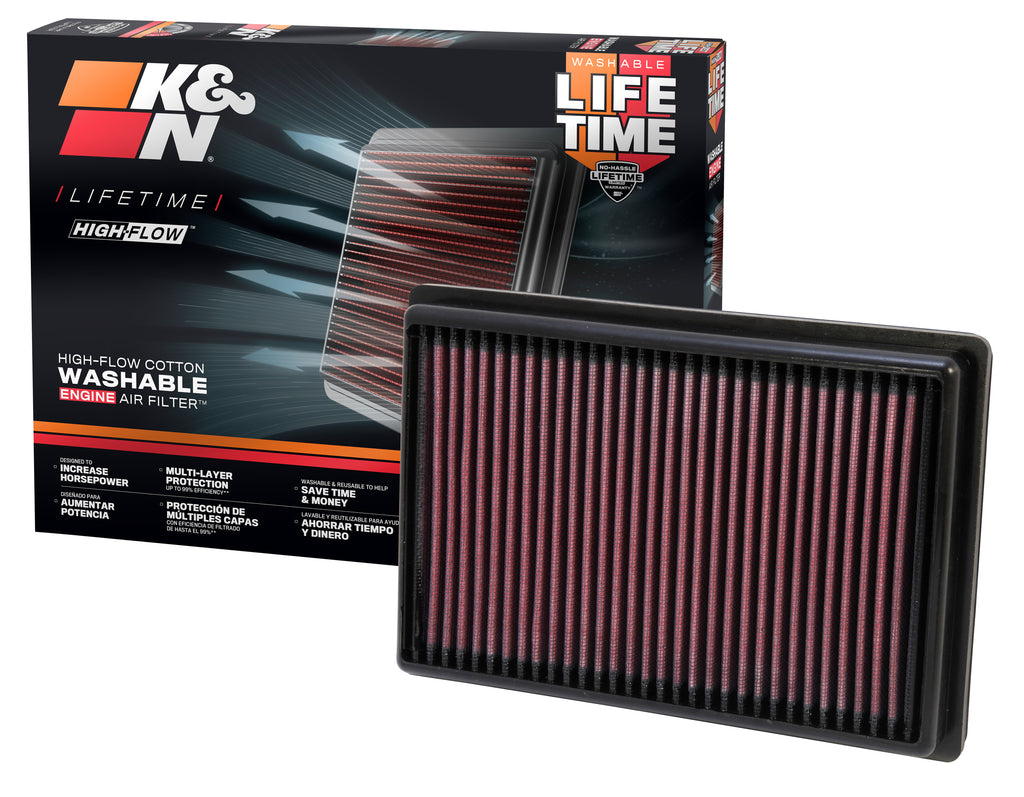 K&N 33-2476 Replacement Air Filter for Select Chevrolet Aveo, Chevrolet Sonic