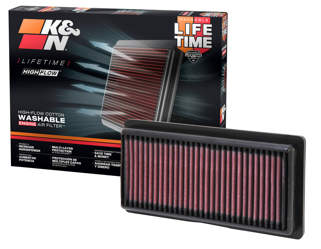 K&N 33-2056 Replacement Air Filter for Select Dodge Ram 2500, Dodge Ram