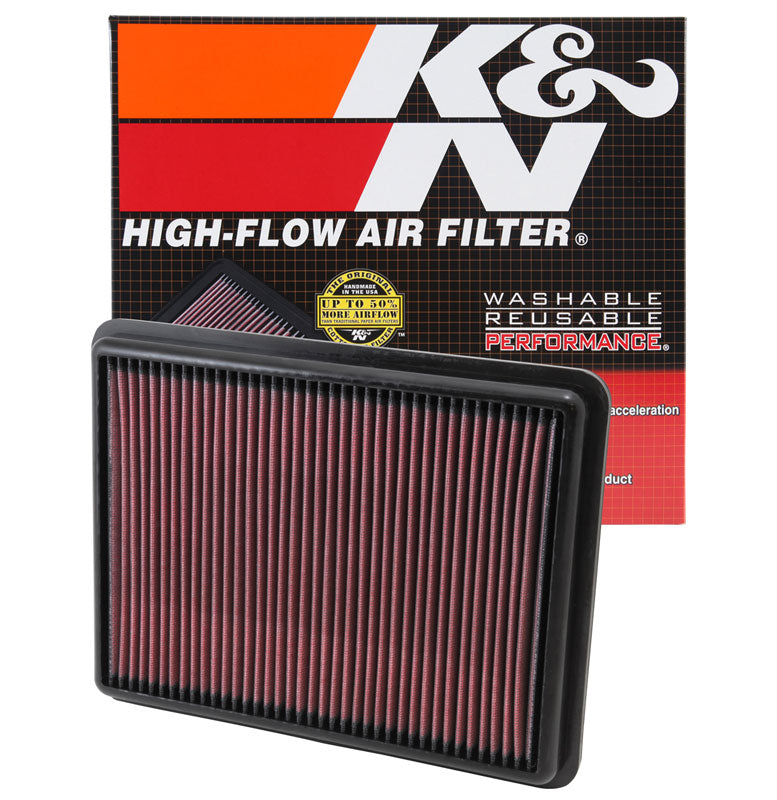 K&N 33-2493 Replacement Air Filter for Select Hyundai Santa Fe, Hyundai Santa Fe Sport, Hyundai Santa Fe XL, Kia Sorento