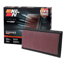 Load image into Gallery viewer, K&amp;N 33-2857 Replacement Air Filter for Select Audi Q7, Audi TT Quattro, Land Rover Range Rover, Porsche Cayenne, Volkswagen Clasico, Volkswagen Jetta, Volkswagen Touareg