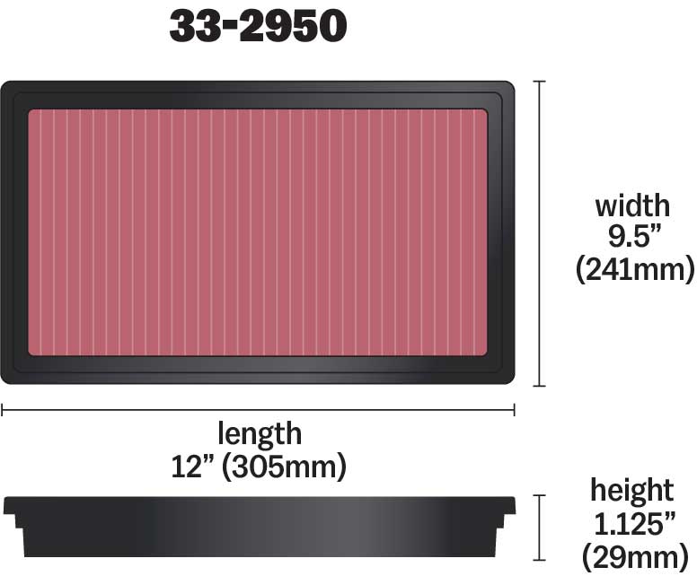 K&N 33-2950 Replacement Air Filter