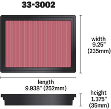 Load image into Gallery viewer, K&amp;N 33-3002 Replacement Air Filter for Select Mazda BT-50