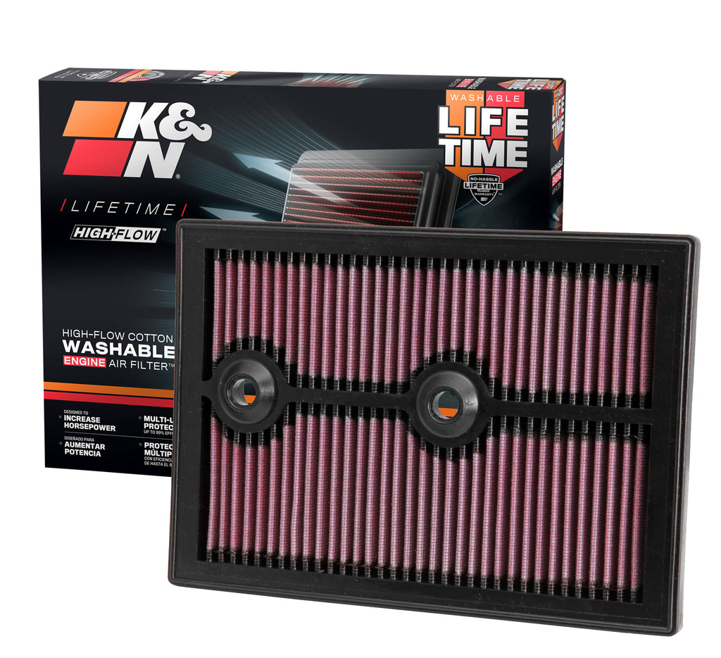 K&N 33-3004 Replacement Air Filter for Select Audi A1, Audi A3, Audi A3 Sportback e-tron, Audi Q2, Audi Q3, Seat Ateca, Seat Ibiza, Seat Leon, Seat Tarraco, Seat Toledo, Volkswagen Caddy, Volkswagen Jetta, Volkswagen Polo, Volkswagen Tiguan