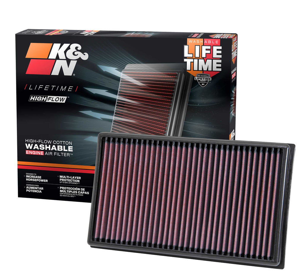 K&N 33-3005 Replacement Air Filter for Select Audi A1, Audi A3, Audi A3 Quattro, Audi Q2 Quattro, Audi Q3, Audi S3, Audi TT, Audi TT Quattro, Audi TTS Quattro, Cupra Ateca, Cupra Formentor, Cupra Leon, Cupra Terramar, Seat Formentor, Seat Leon,